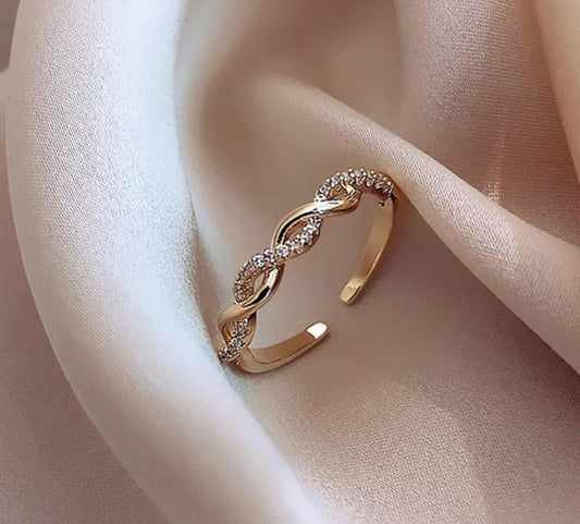 The Infinity Twist Adjustable Ring